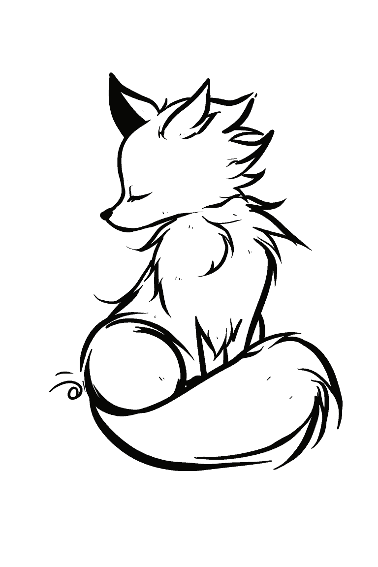 Fox With Fluffy Tail
