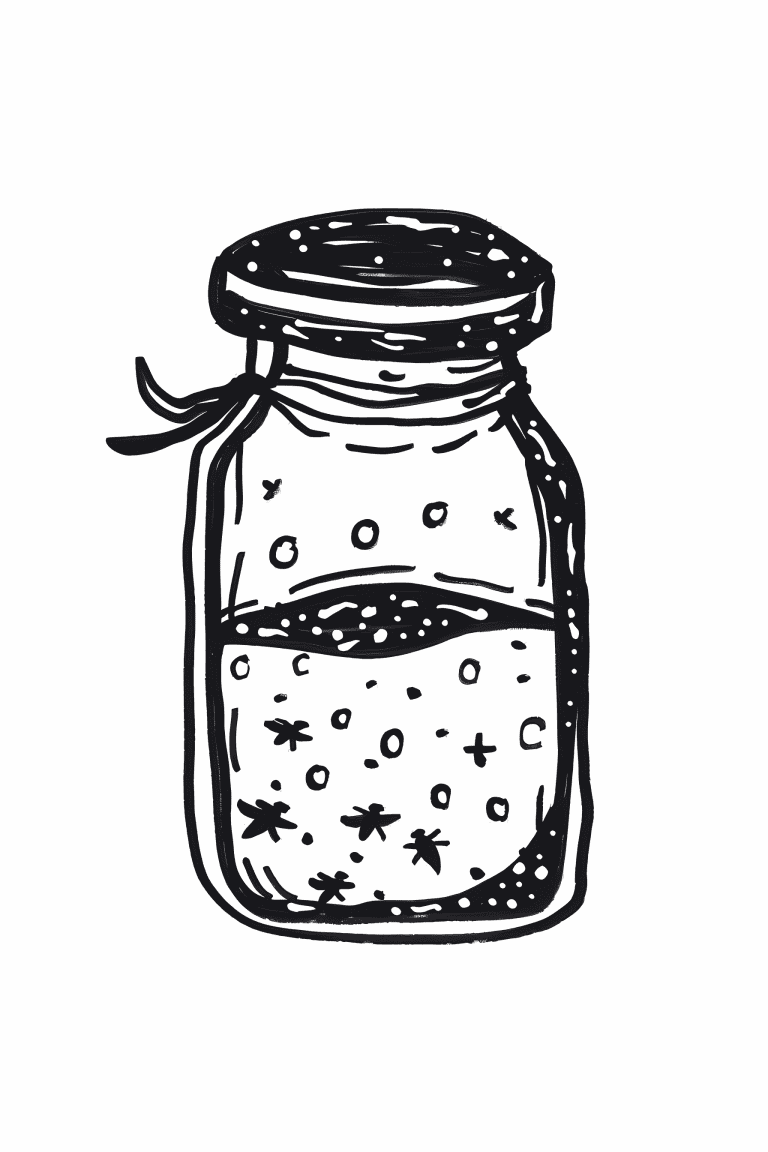 Jar Filled With Fireflies