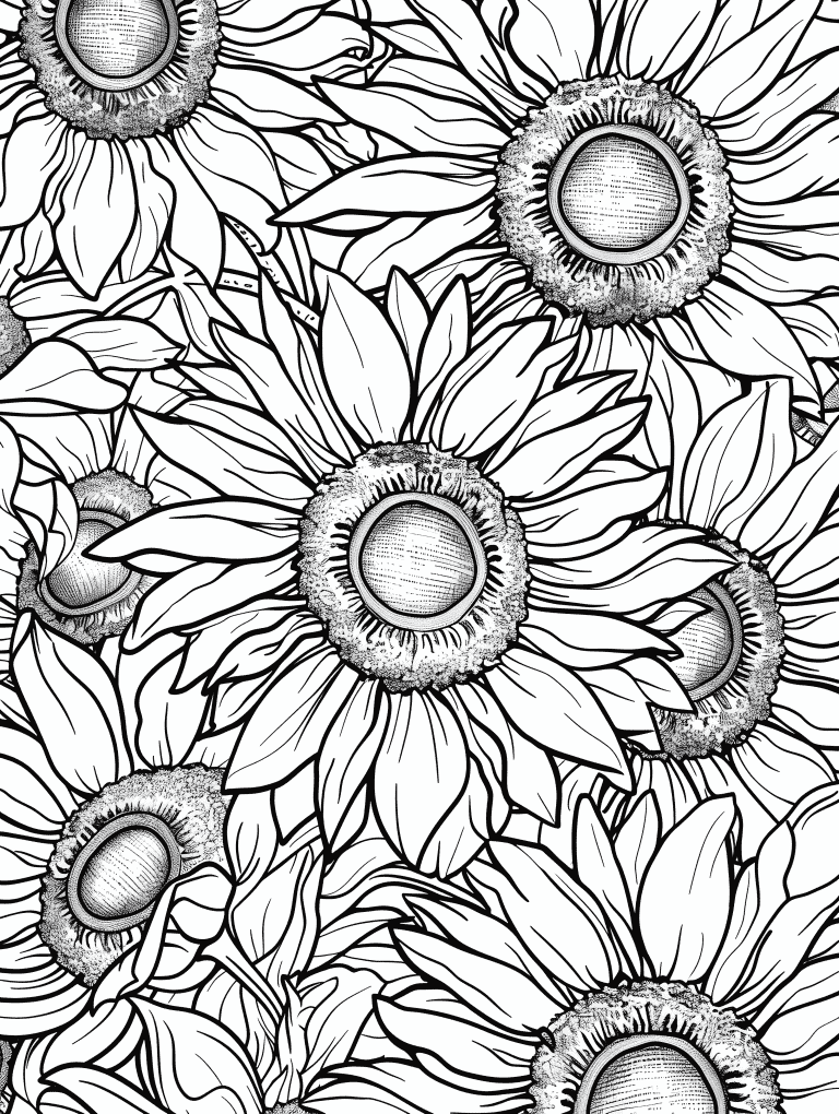 Close Up Of Sunflowers