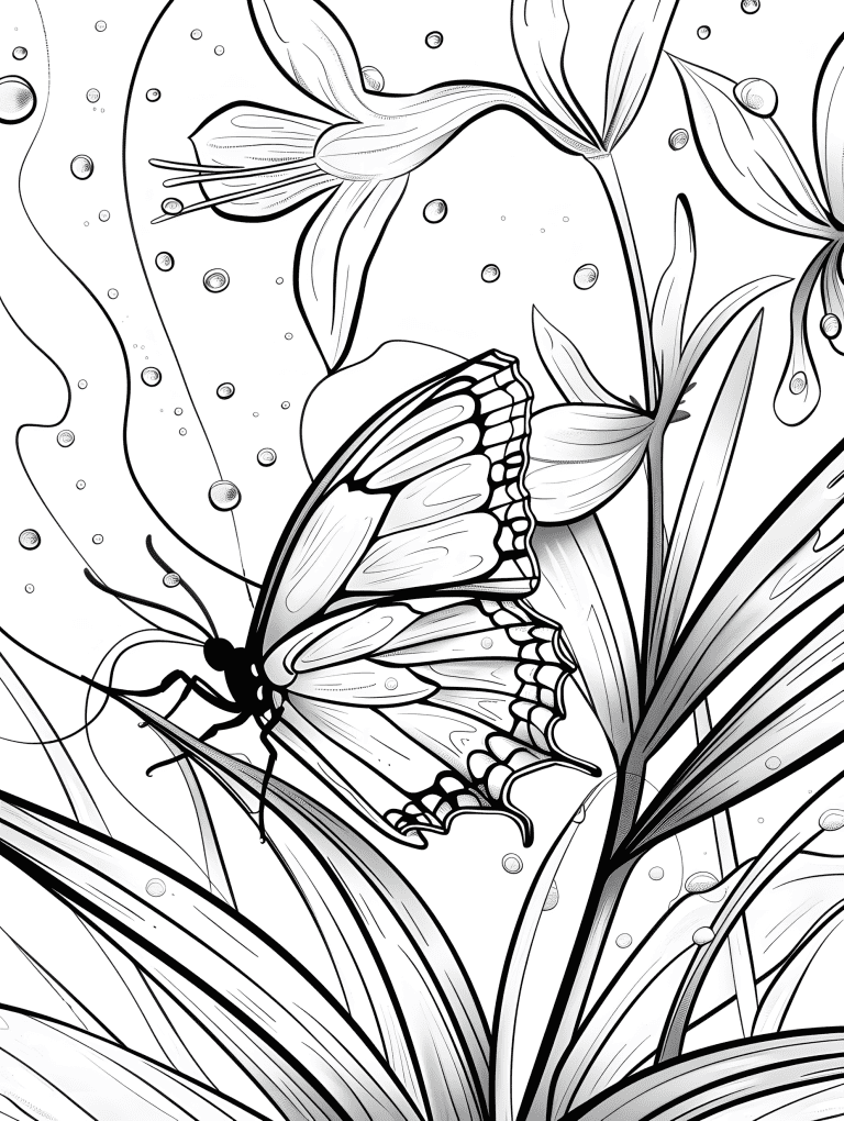 Butterfly On Sparkling Leaf