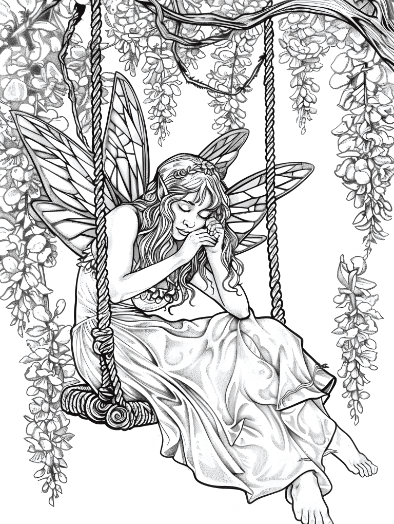 Fairy Swinging From A Branch