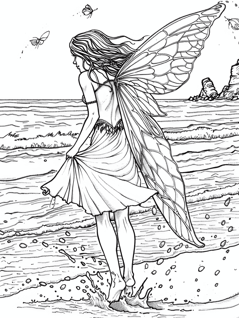 Fairy Enjoying the Beach