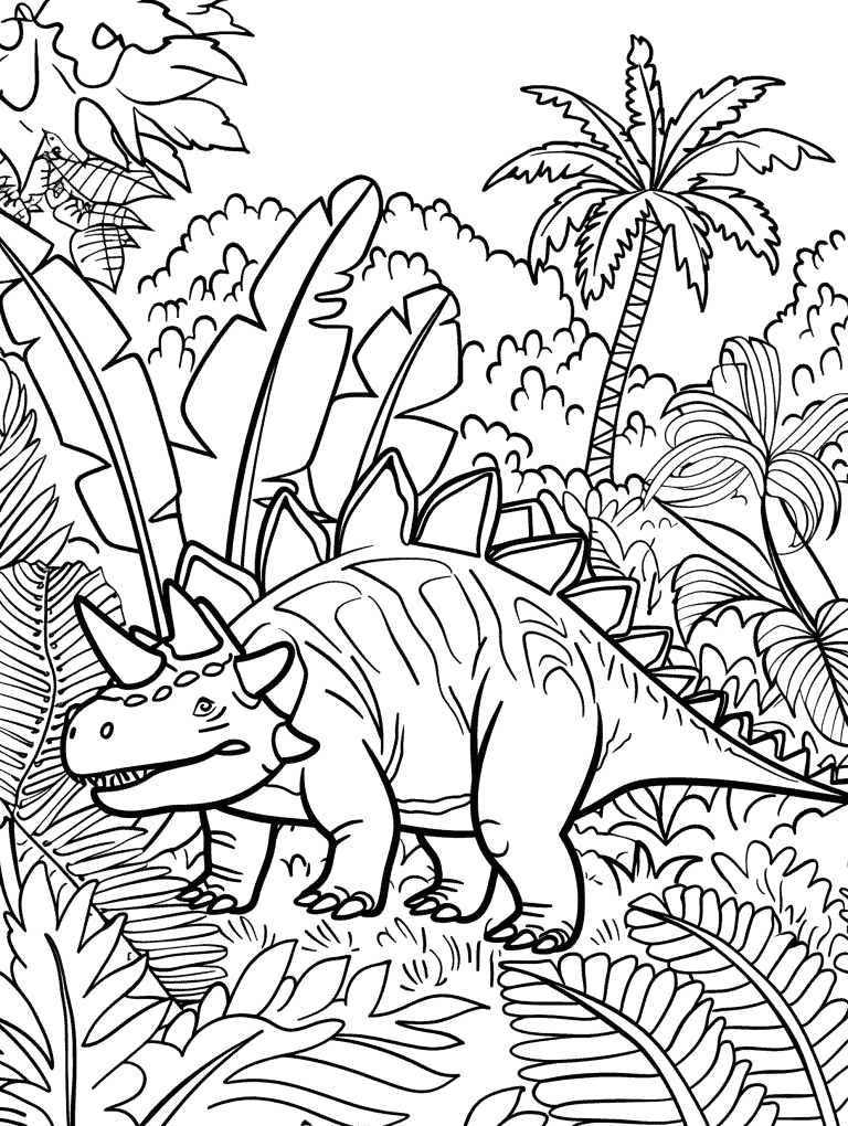Stegosaurus Munching On Ferns