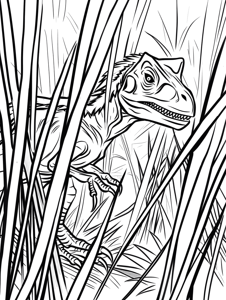 Velociraptor Stalking A Prey