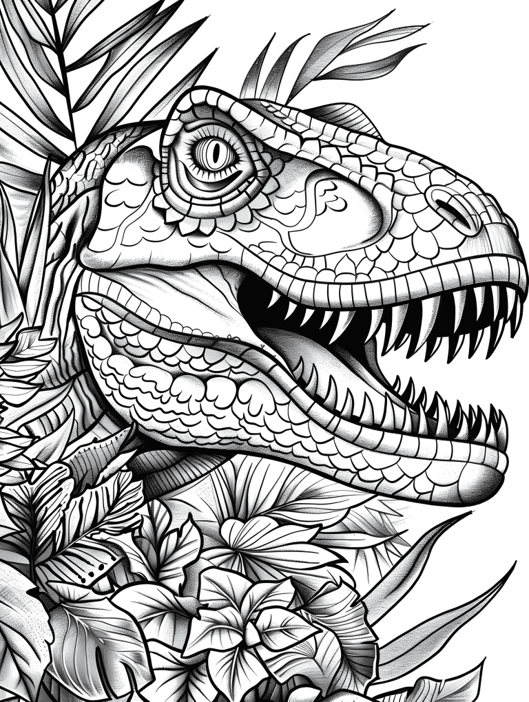 T-Rex Peeking Out From A Foliage