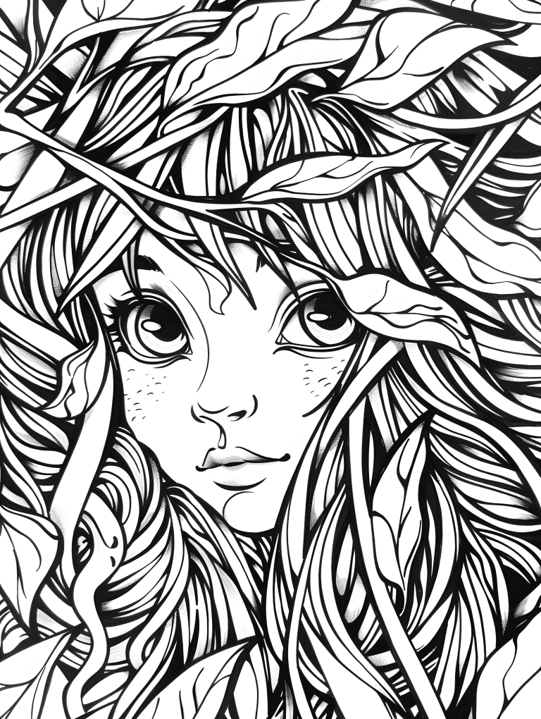 Fairy Peeking From Vines