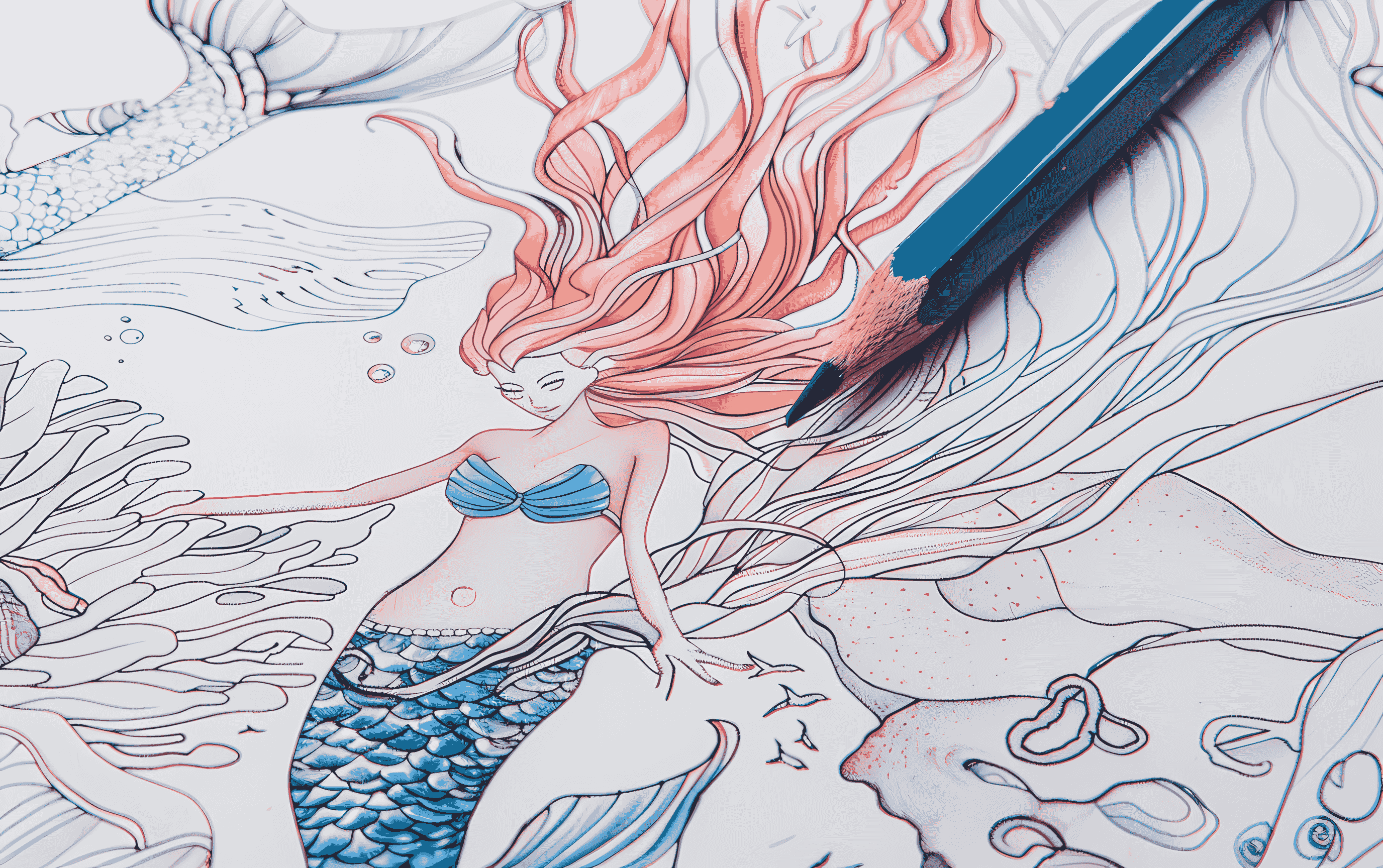 30 Pretty Mermaid Coloring Pages