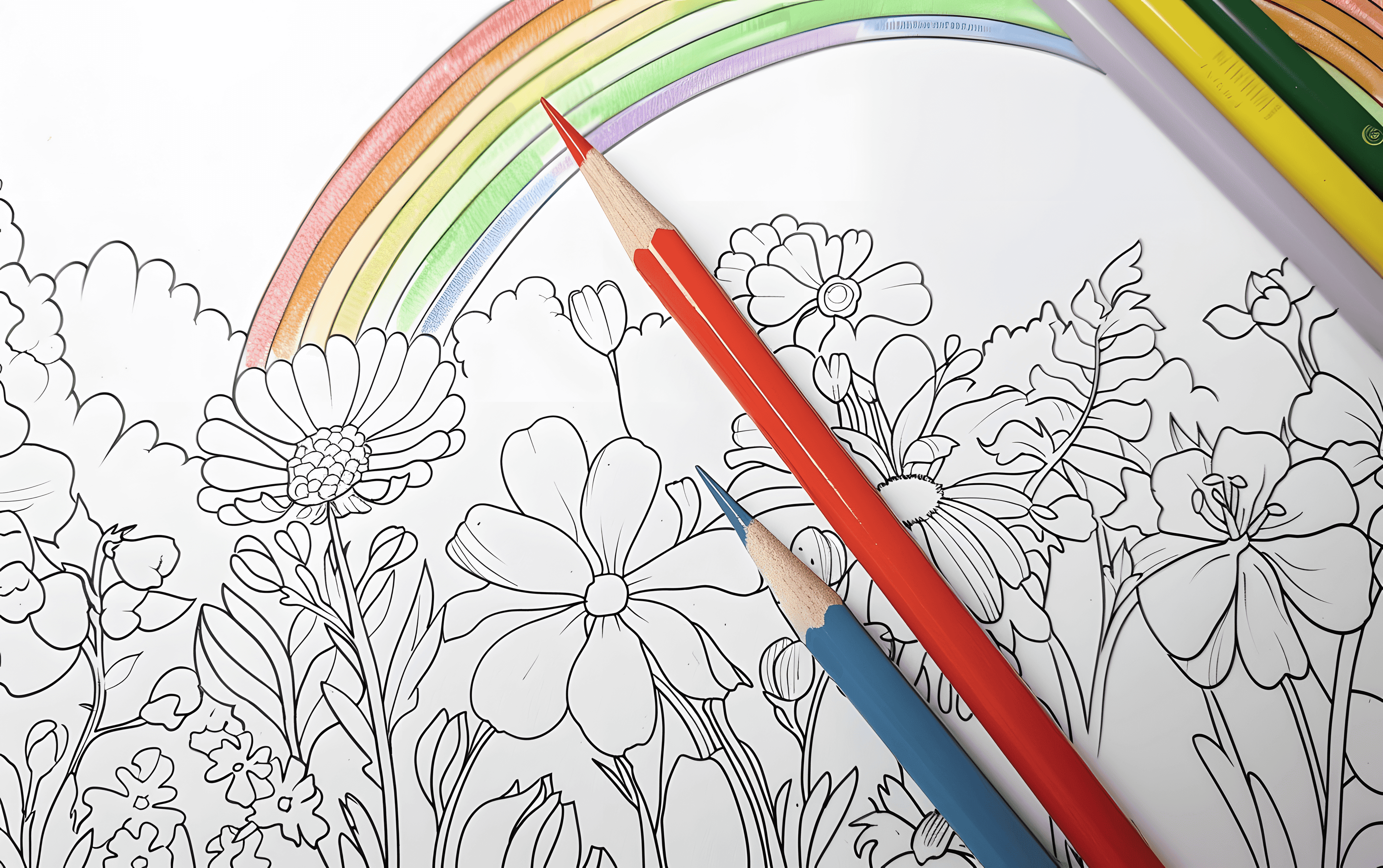 30 Joyful Rainbow Coloring Pages