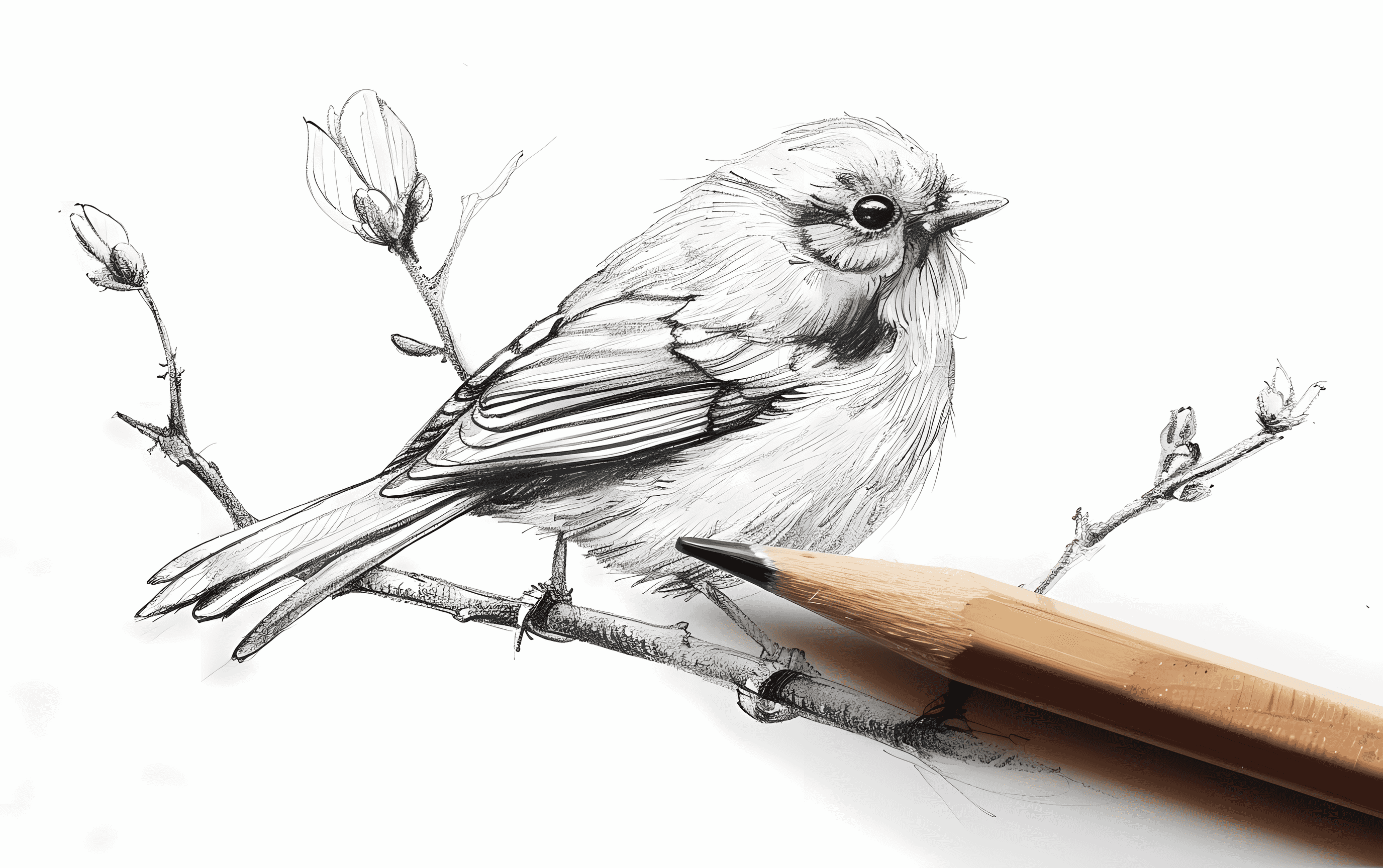 30 Easy Bird Sketch Drawing Ideas