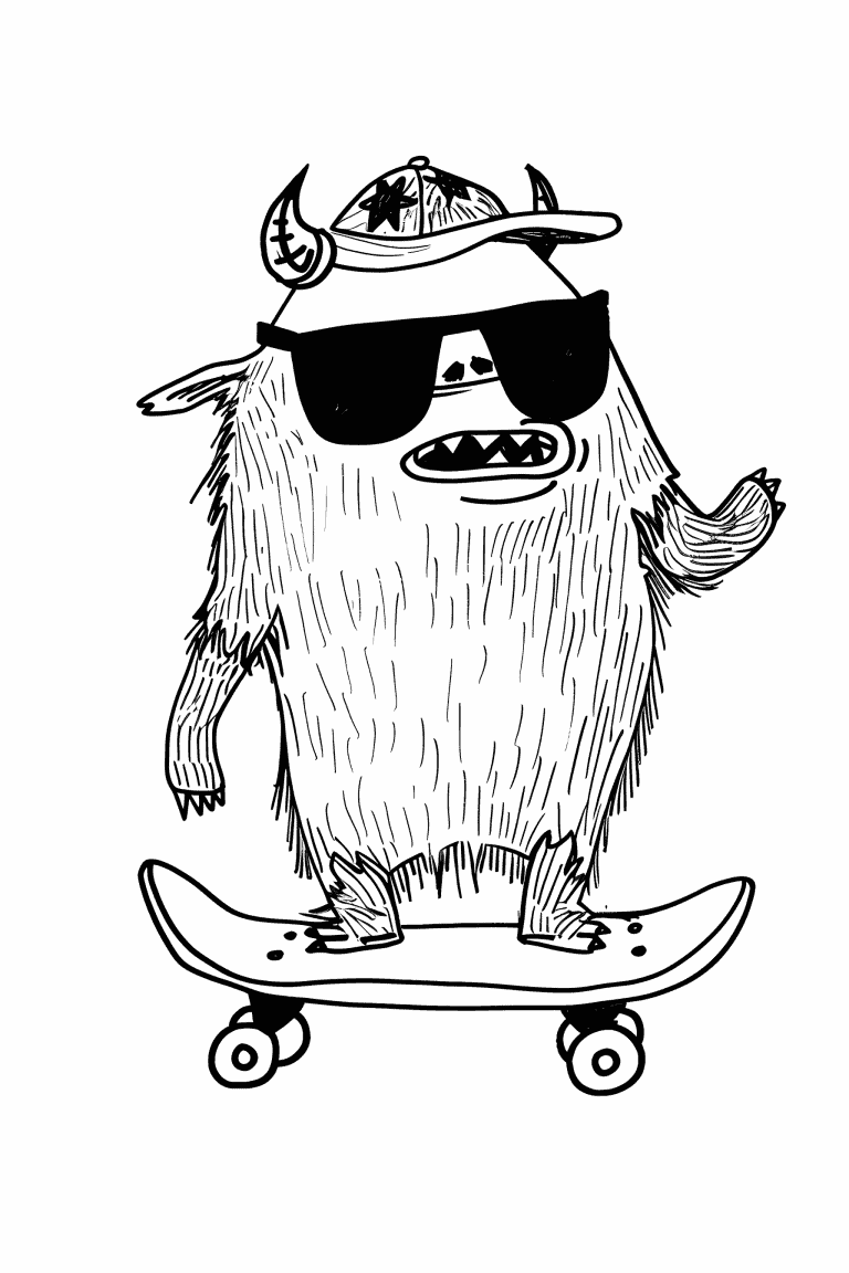 Cool Monster Skateboarding