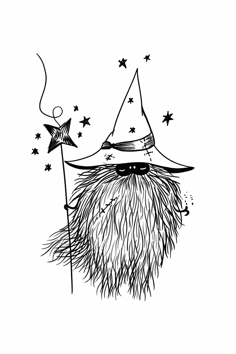Monster Wearing A Wizard Hat