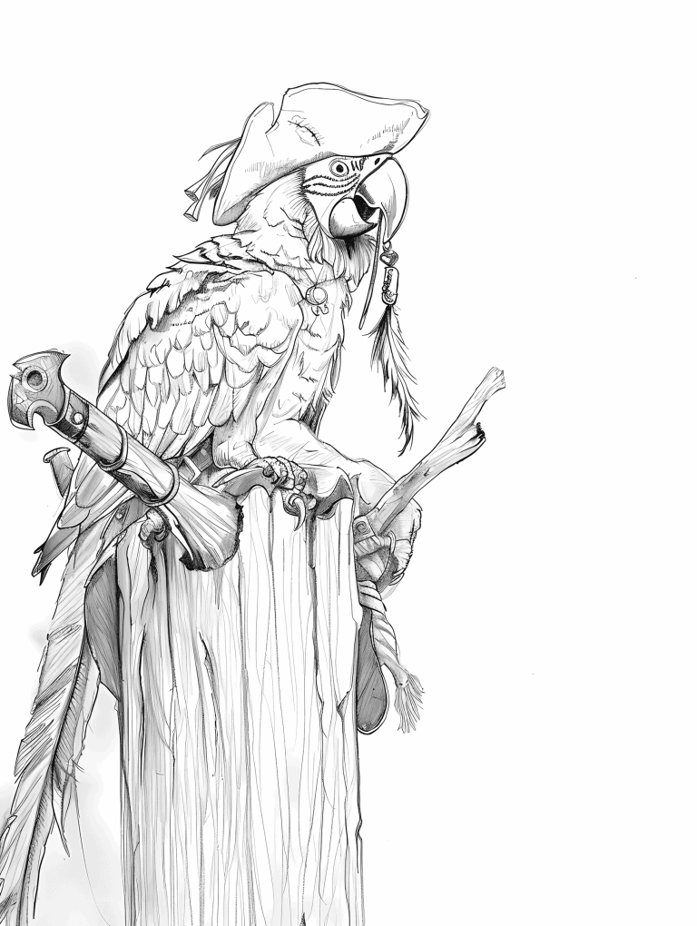 Parrot Dressed As A Pirate