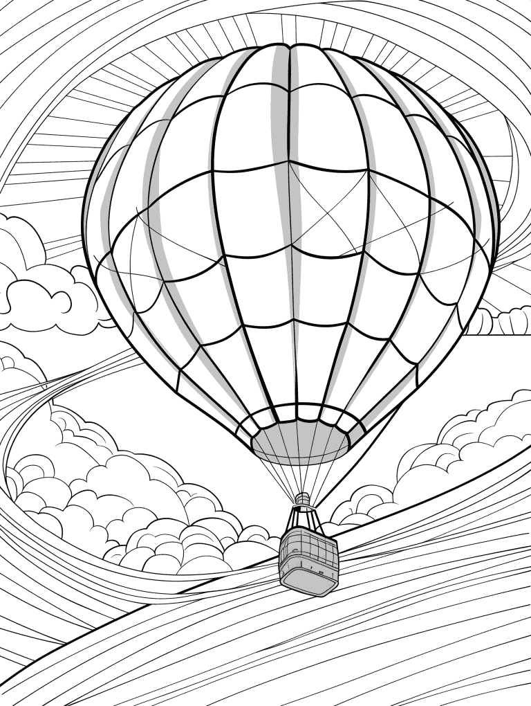 Rainbow Encircling A Hot Air Balloon