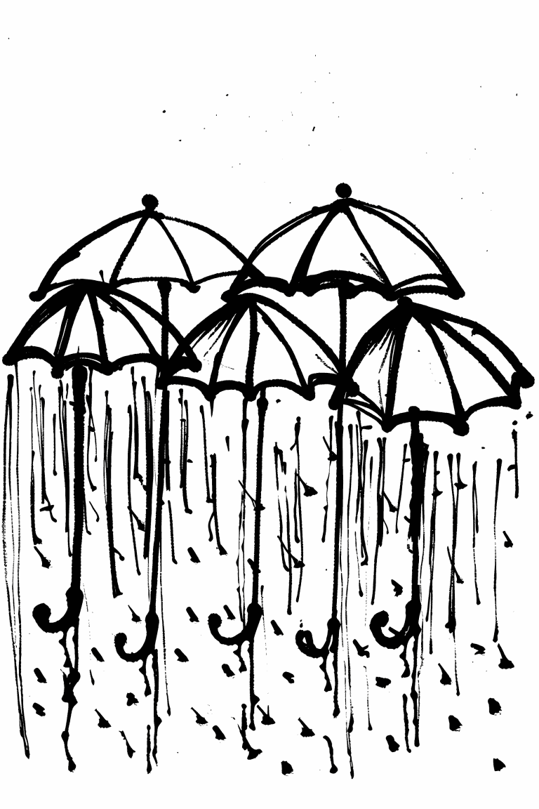 Row Of Umbrellas