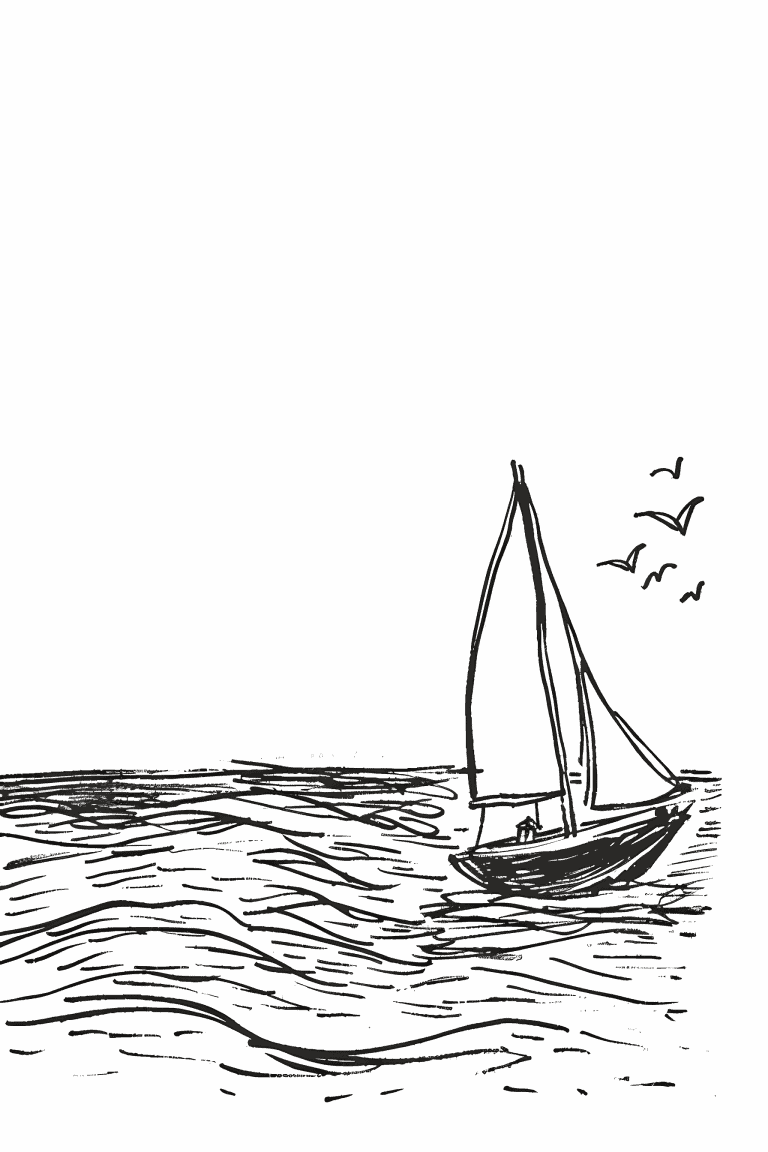 Drifting Sailboat