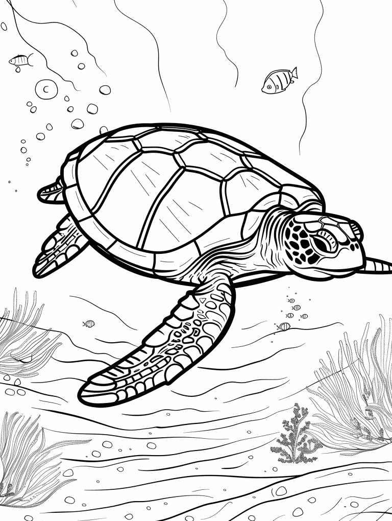Sea Turtle Swimming