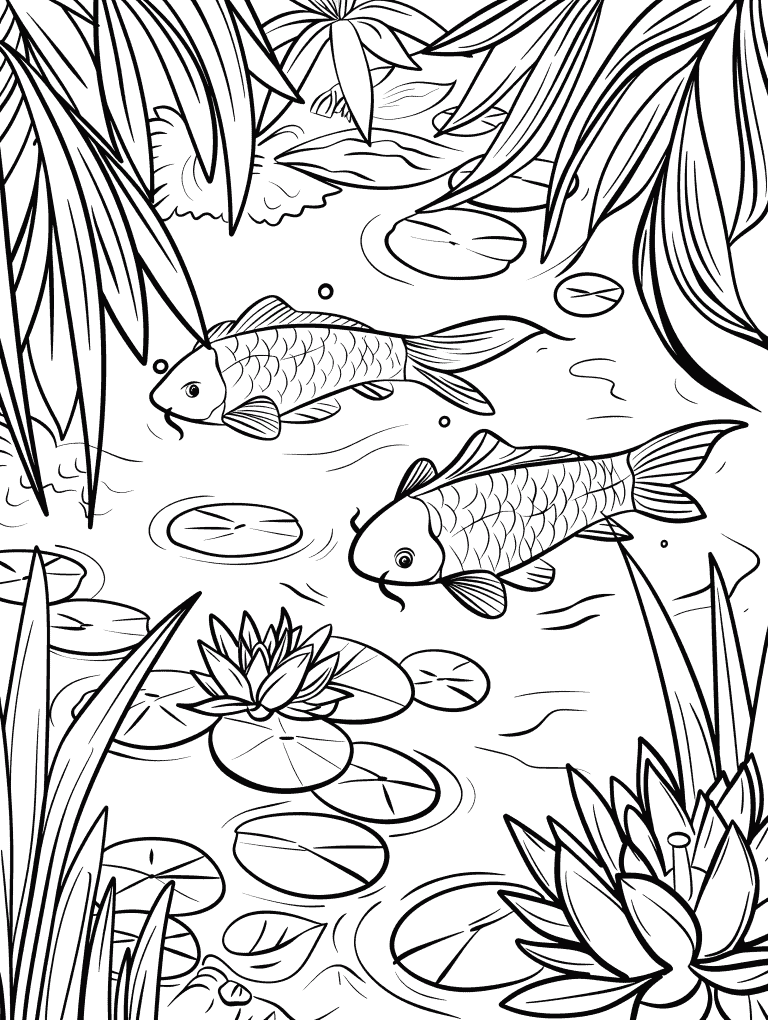 Koi In A Pond