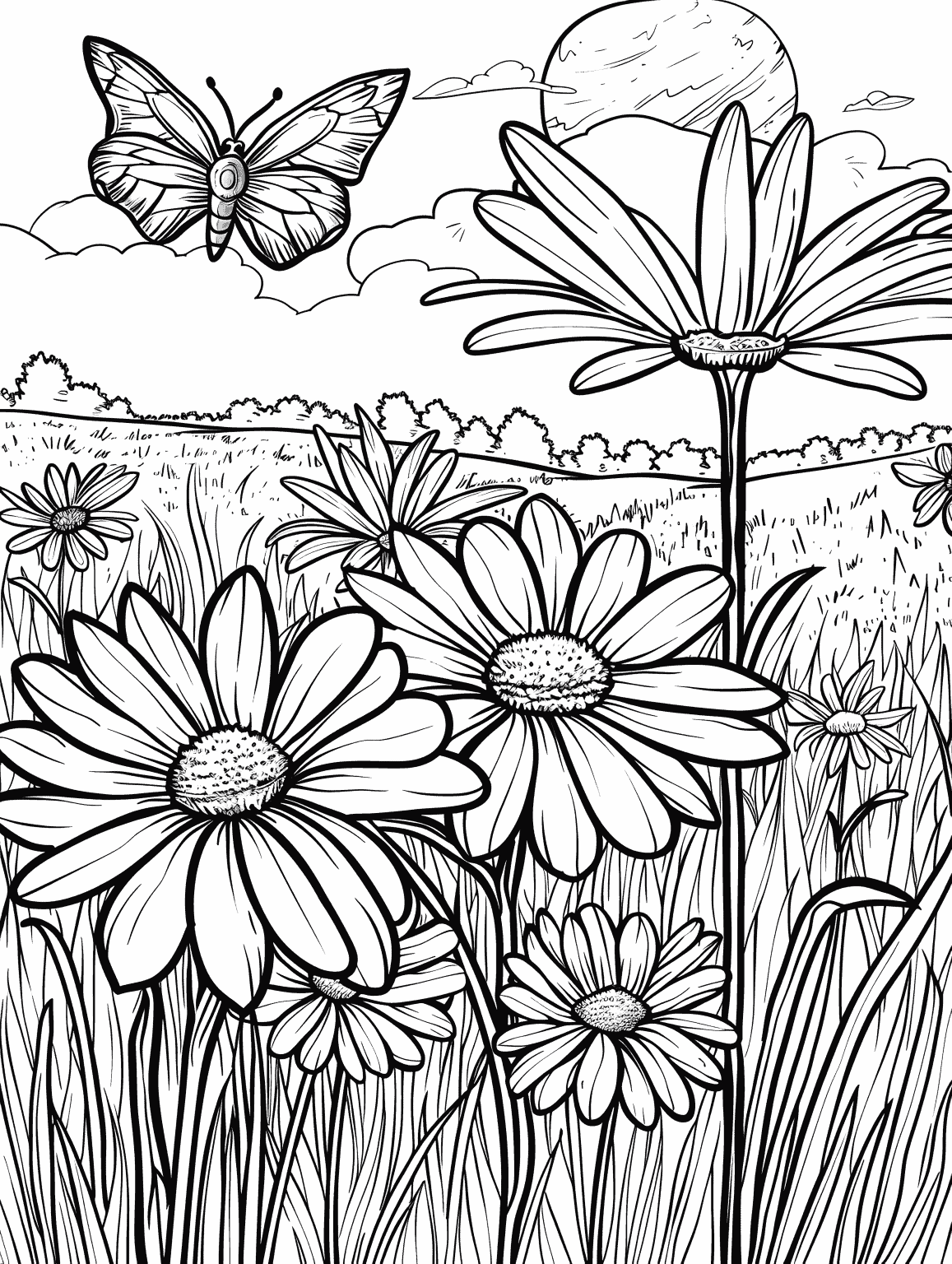 30 Summer Garden Coloring Pages - Brighter Craft