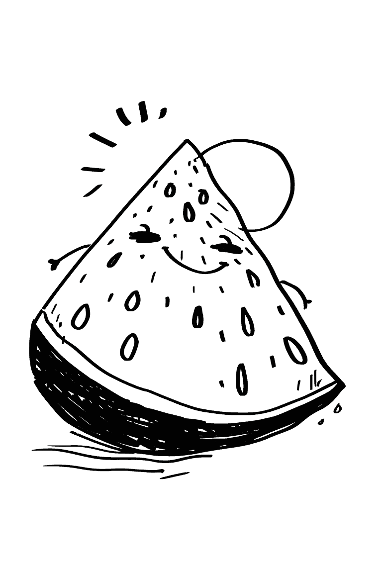 Watermelon Slice Grinning