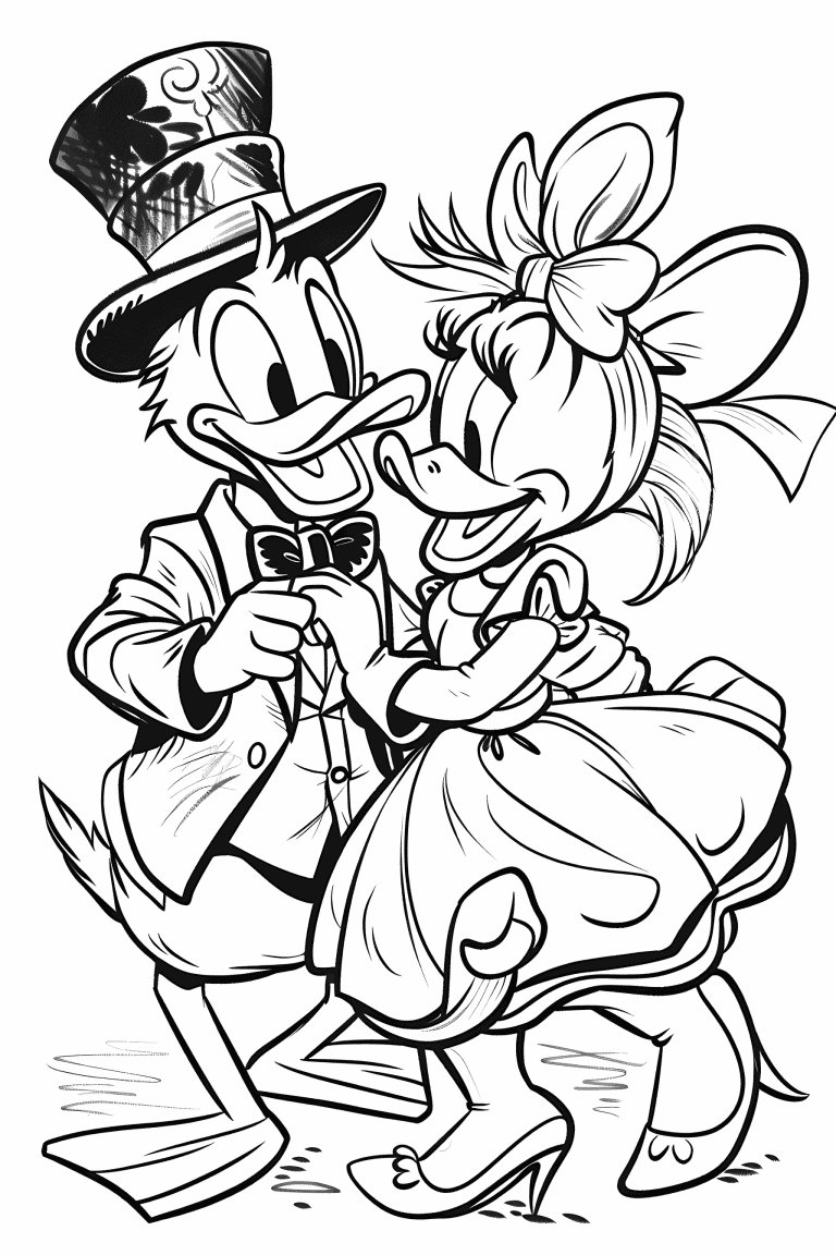 Donald And Daisy Duck Dancing