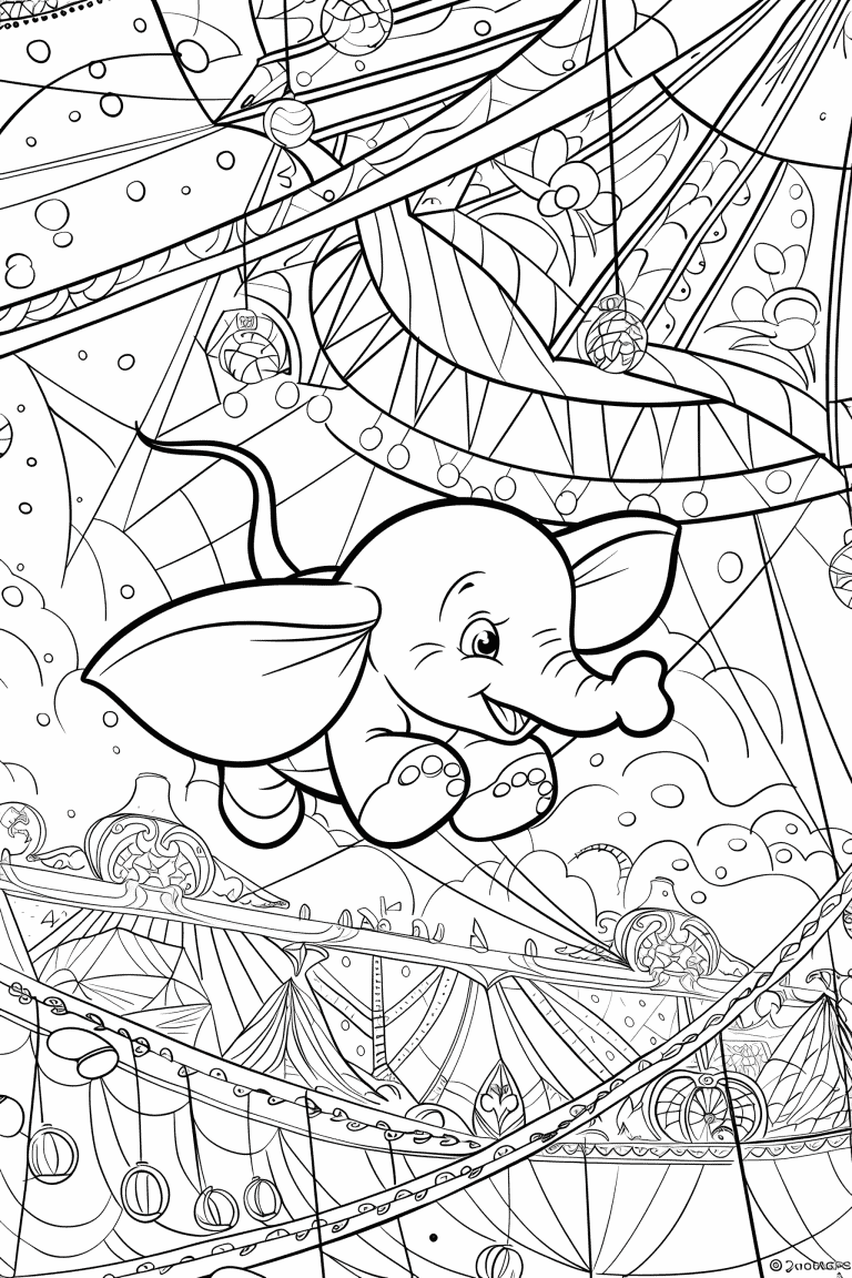 Dumbo Flying Around A Circus