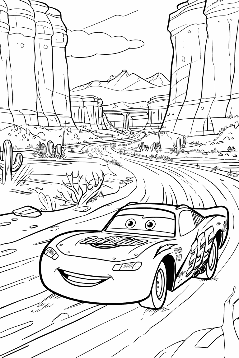 Lightning McQueen Driving Through A Dirt Road