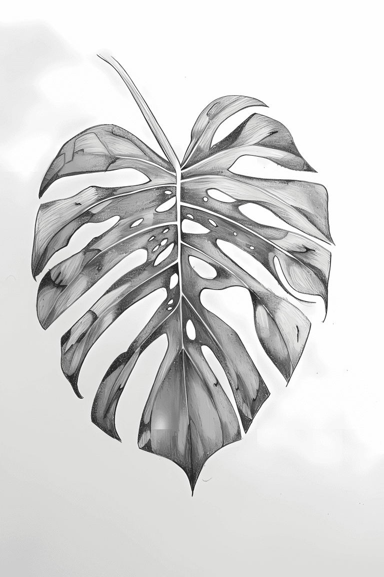 Broad Monstera Leaf