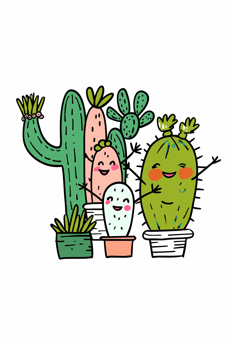 Cacti Waving