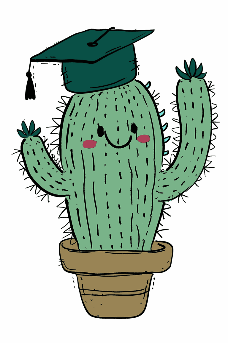 Cactus Wearing Graduation Cap