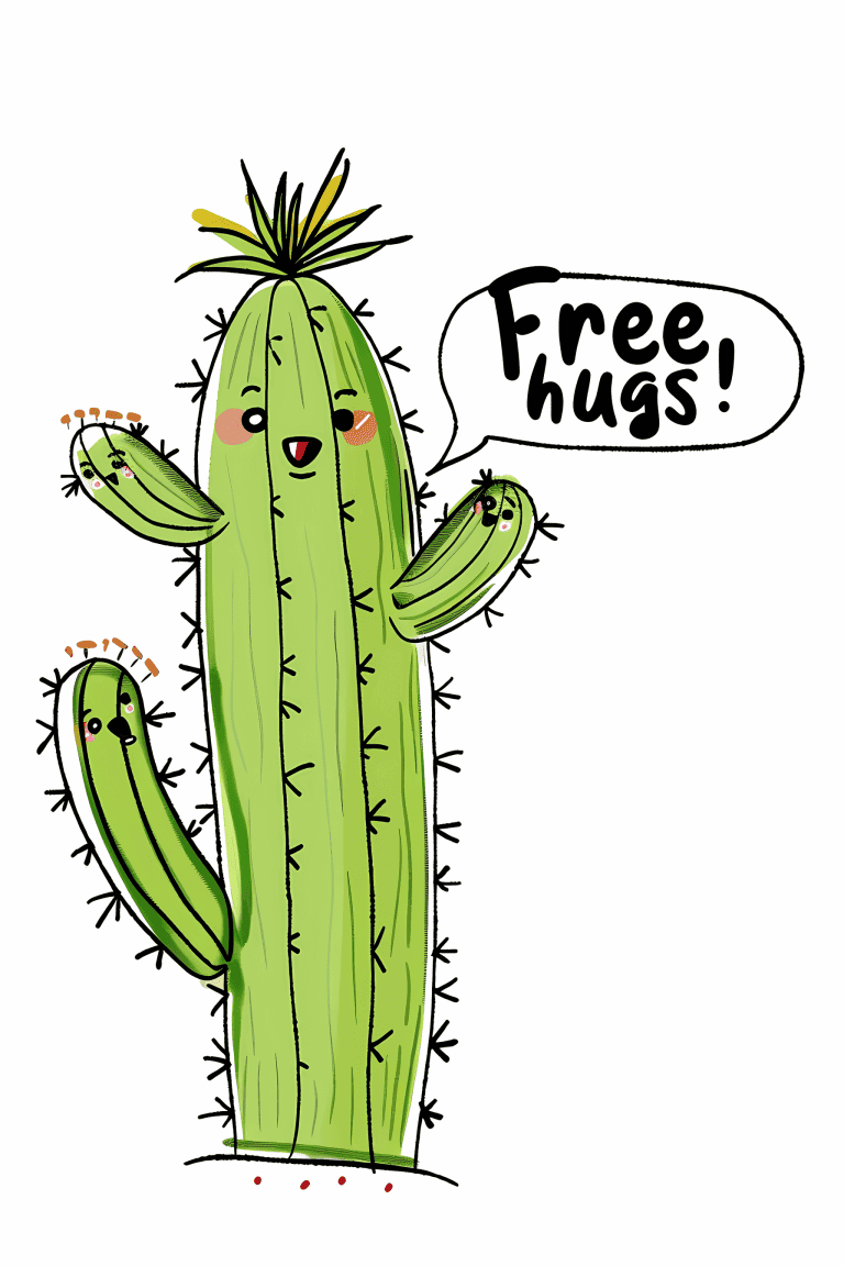 Cactus Offering Free Hugs