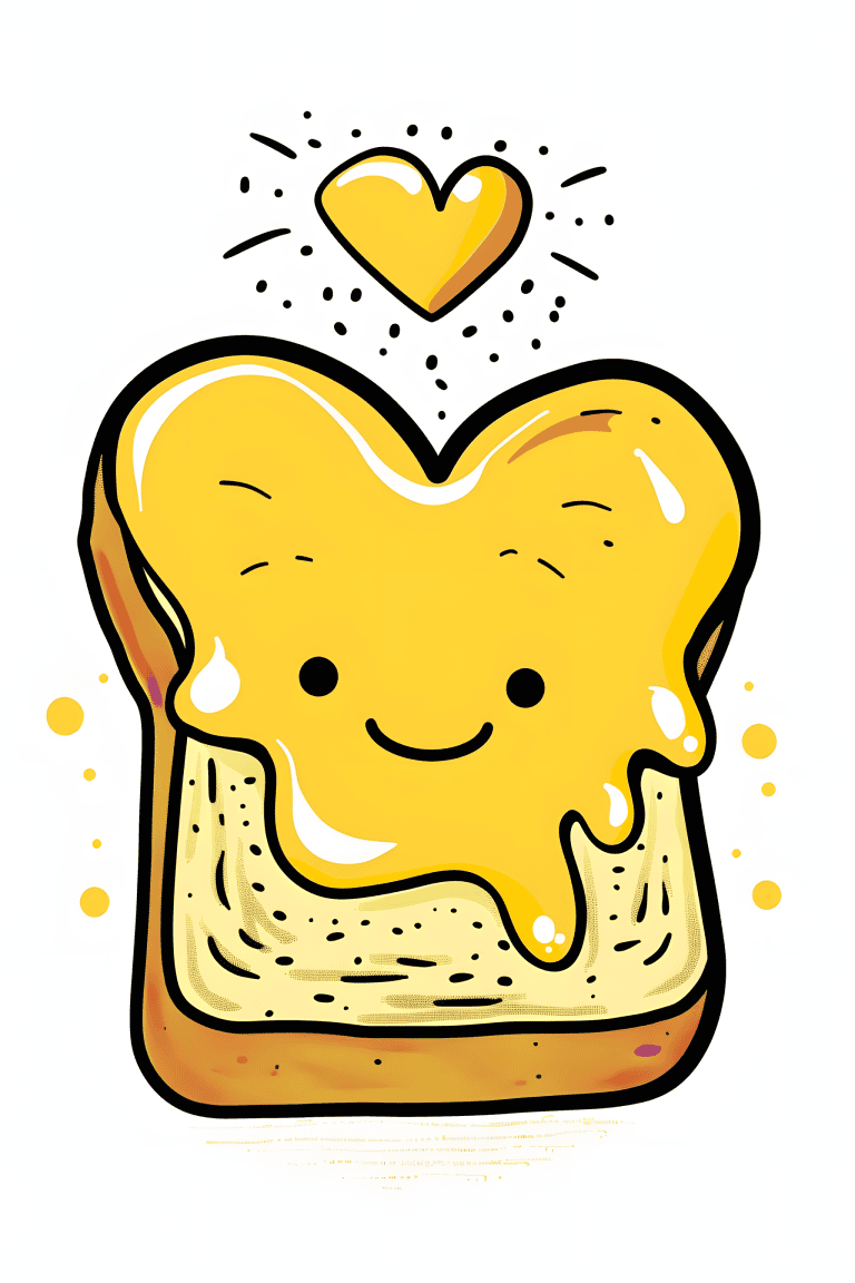 Cheerful Buttered Toast