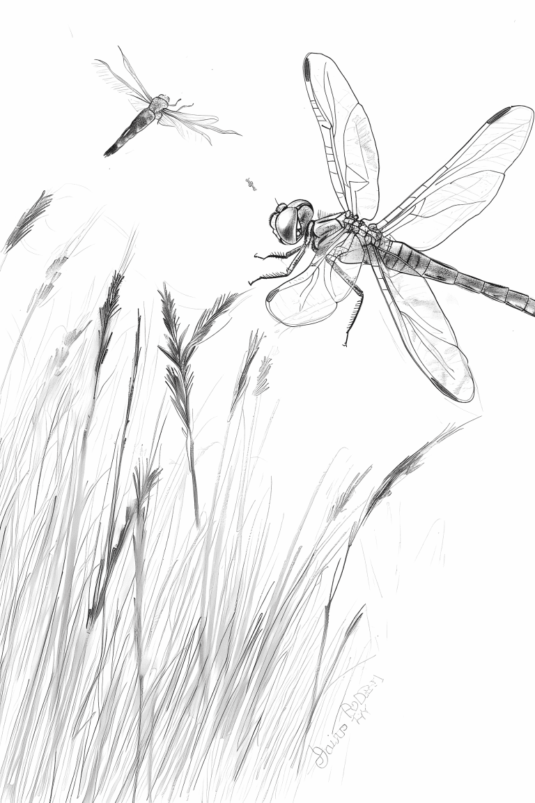 Dragonflies Chasing Around