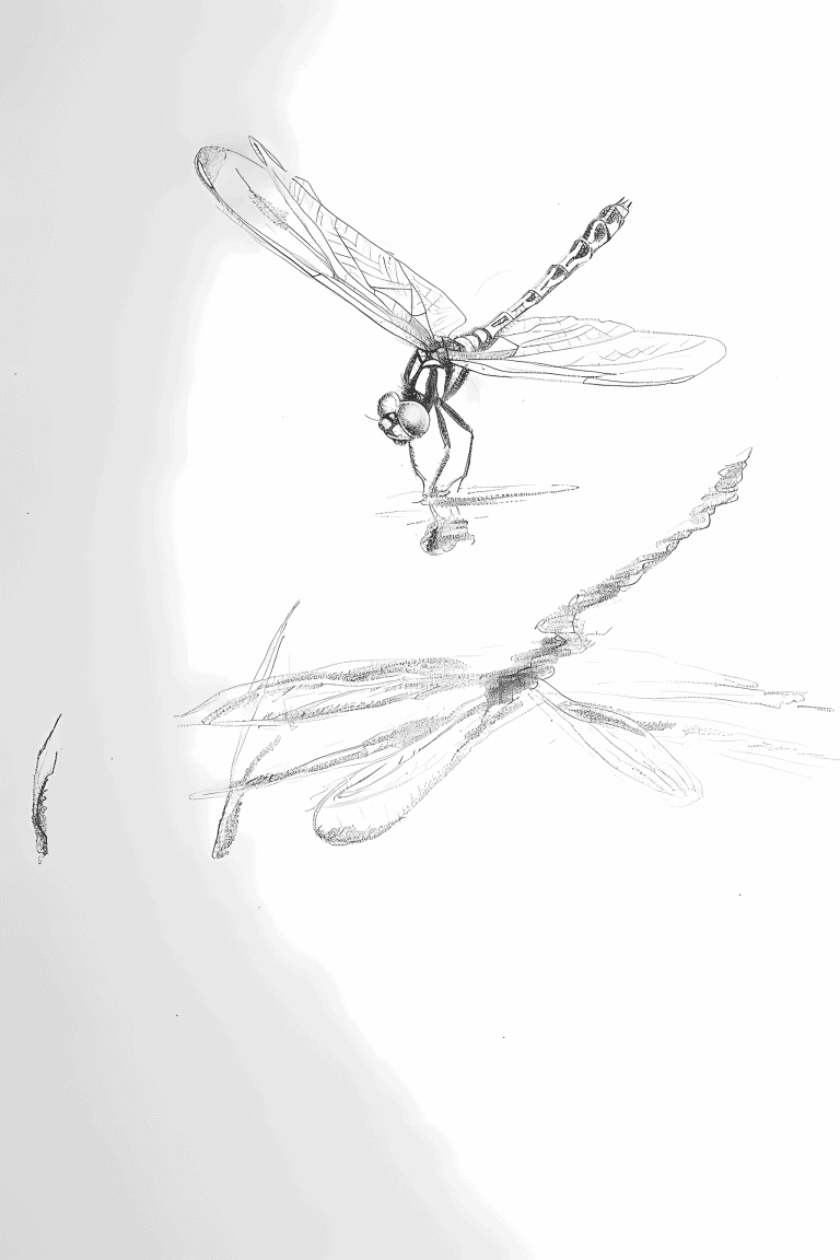 Dragonfly Admiring It’s Reflection