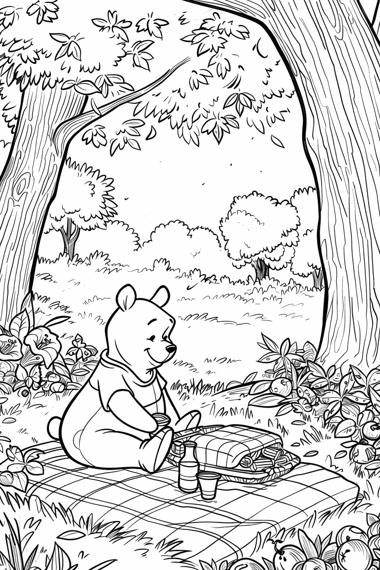 Pooh Enjoying A Picnic