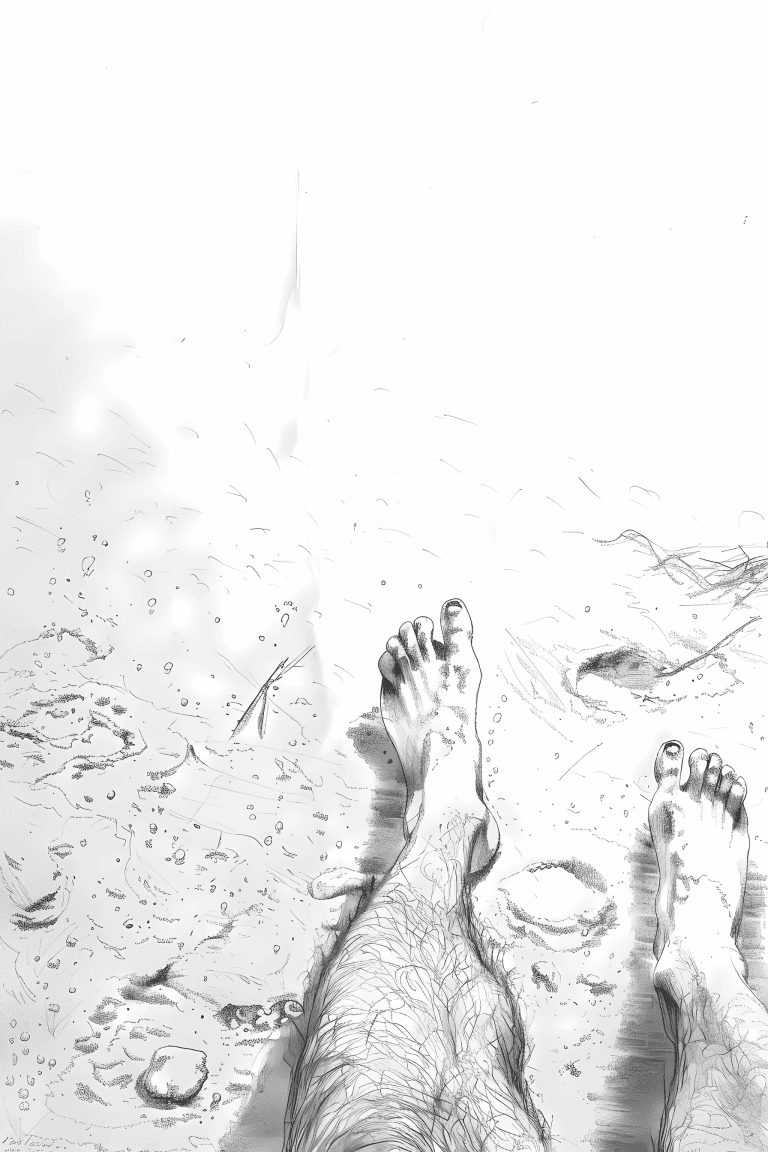 Feet Feeling The Warm Sand