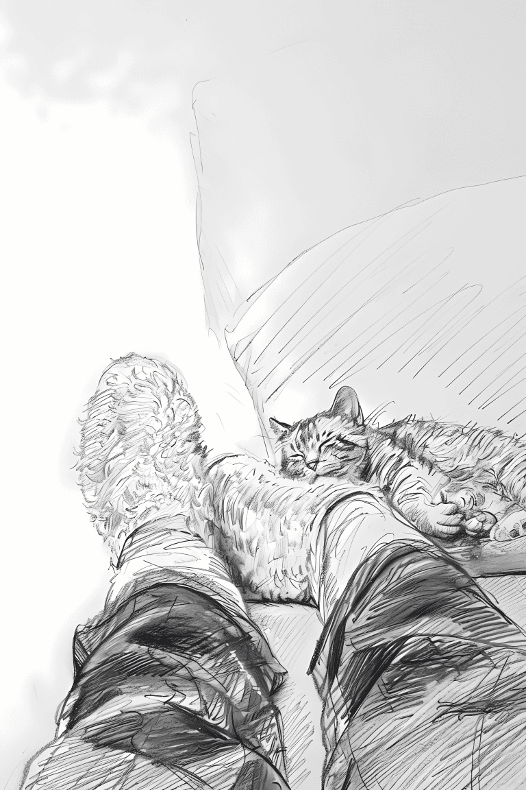Feet Tucked Into Fuzzy Slippers