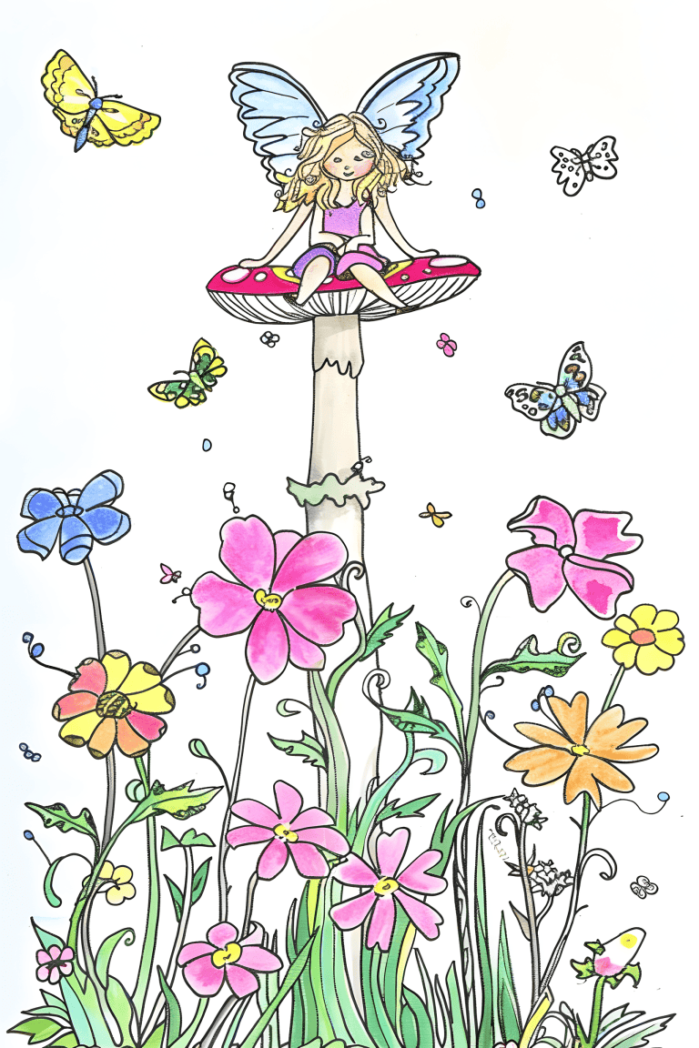Fairy Resting In A Garden
