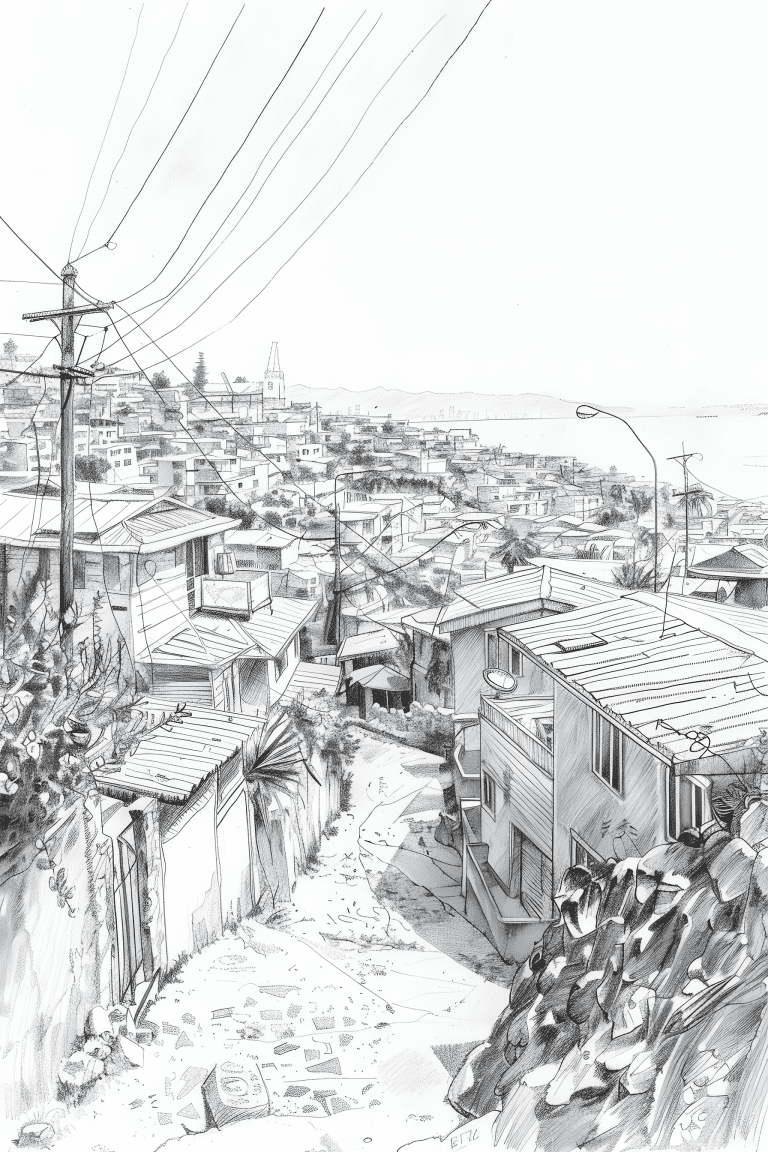 Hillside Neighborhood In Valparaiso