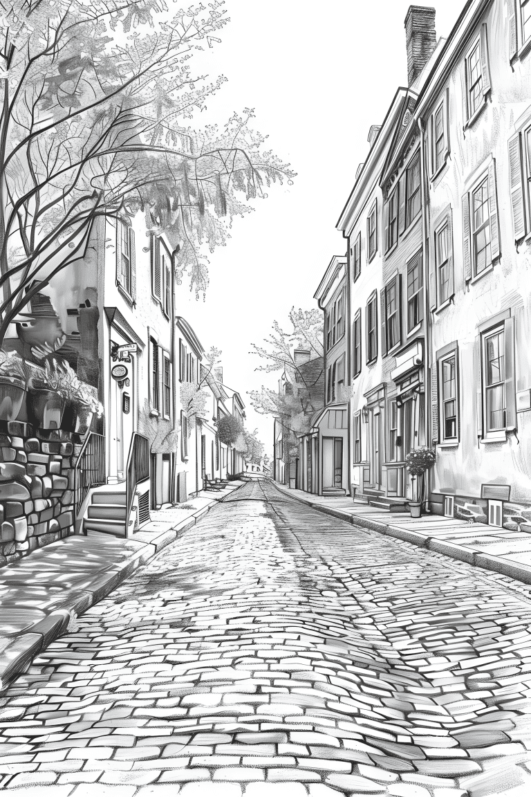Historic Street In Philadelphia