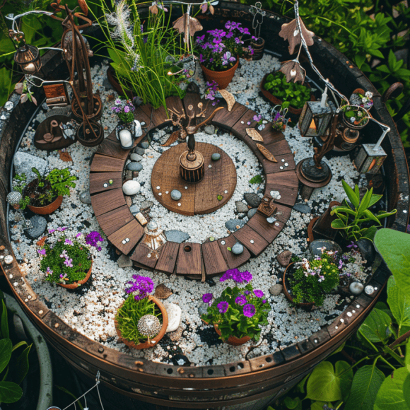 milkychoco04_A_fairy_garden_in_an_old_wine_barrel_with_small_pe_66f150ba-2c01-49dd-bb34-e0250f97927d