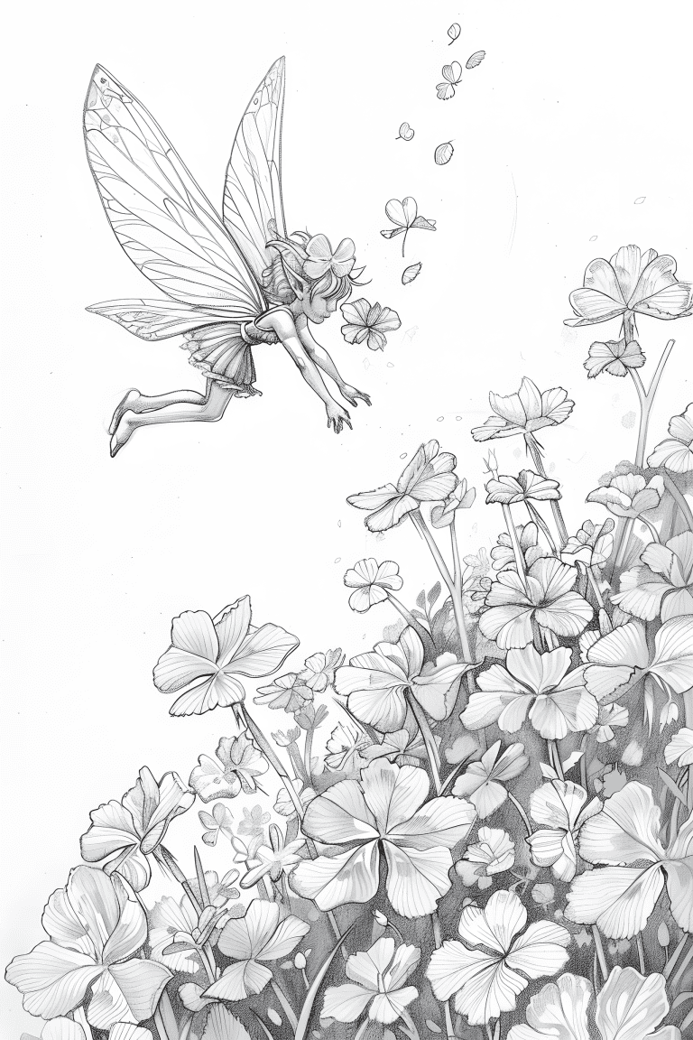 Fairy Playing With Flowers