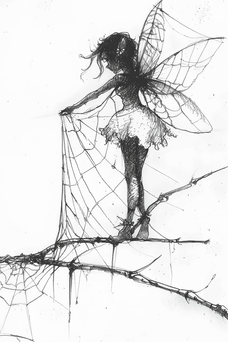 Fairy Tangled In A Web