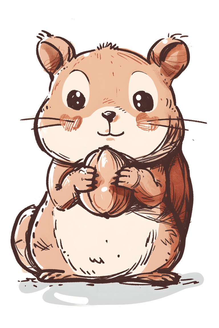 Squirrel Holding A Nut