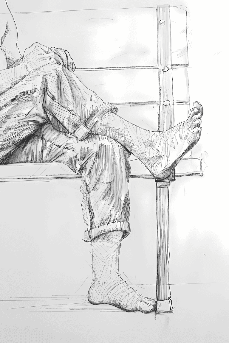 Relaxing On A Bench