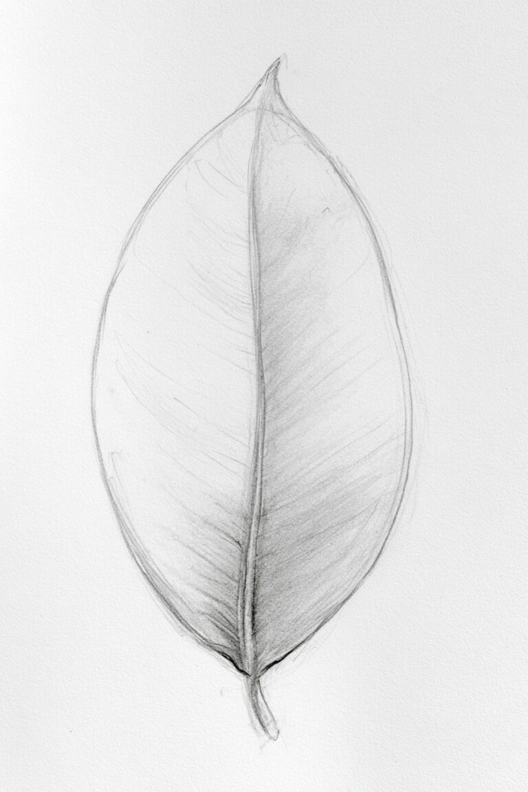 Rubber Plant Leaf