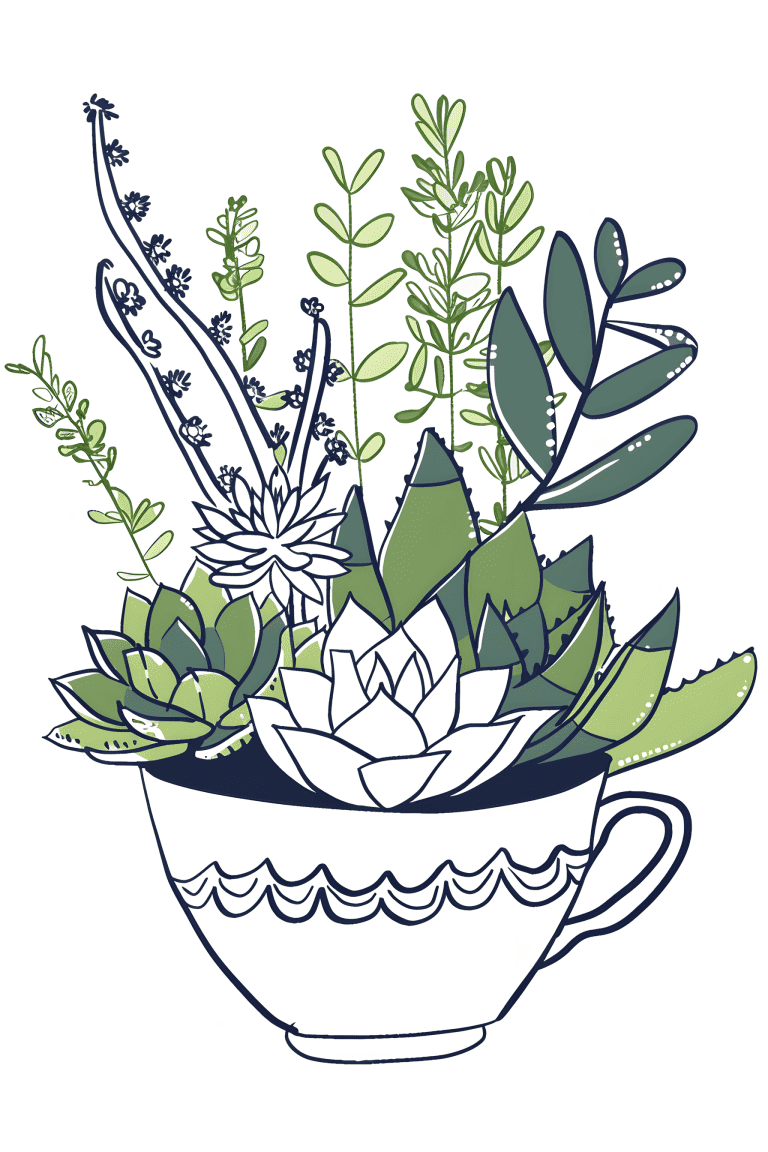 Succulents In A Teacup
