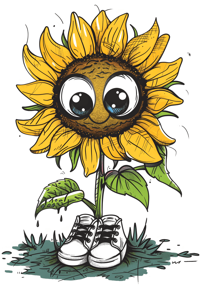 Sunflower  Wearing Sneakers