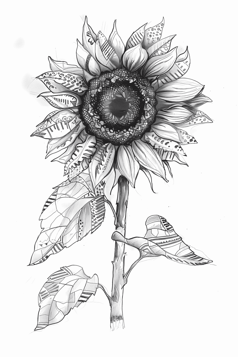 Sunflower In Various Patterns