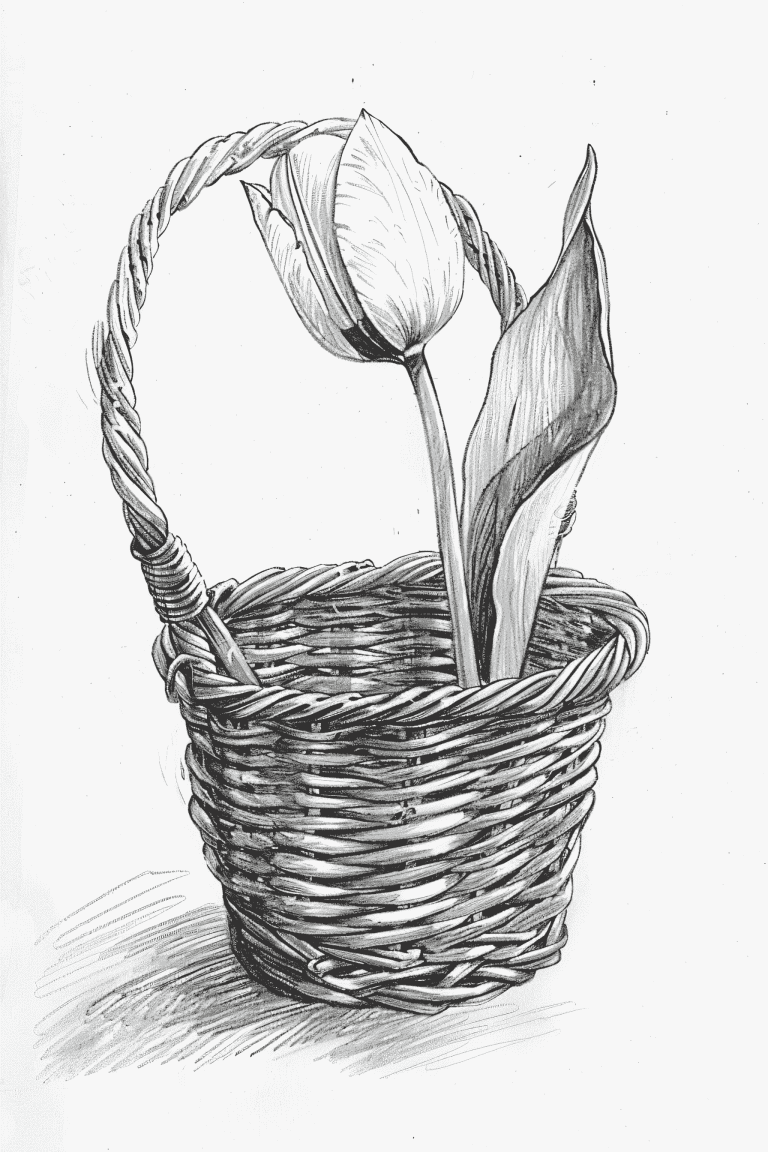 Tulip In A Basket