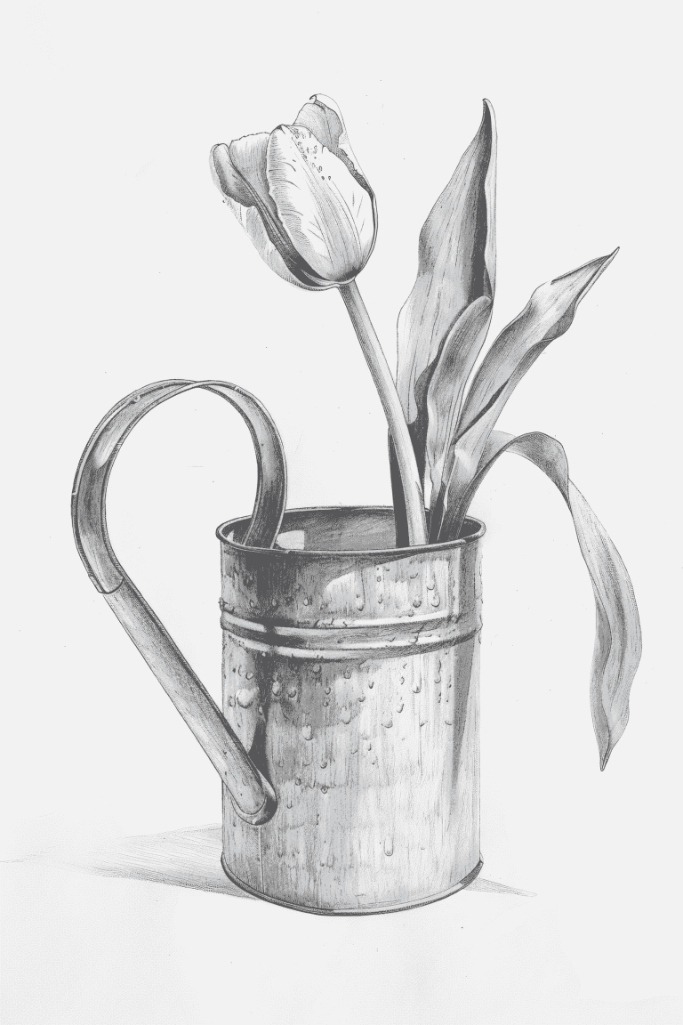 Tulip In A Watering Can